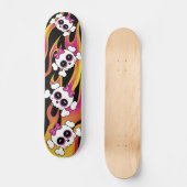 Niedlich Flaming Skulls Skateboard (Vorderseite)