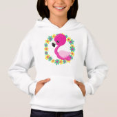 Niedlich Flamingo, Baby Flamingo, Bird, Blume Hoodie (Vorderseite)