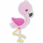 Niedlich Flamingo, Baby Flamingo, Pink Flamingo, B Aufkleber (Vorderseite)