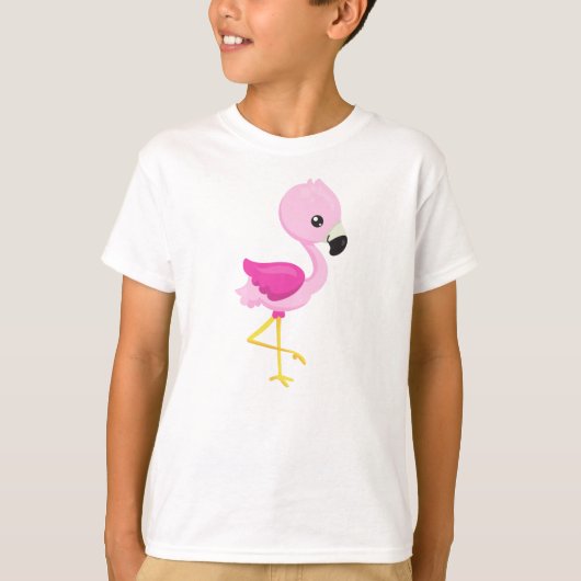 Niedlich Flamingo, Baby Flamingo, Pink Flamingo, B T-Shirt (Vorderseite)