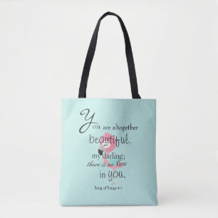 Niedlich Flamingo Bible Verse Tasche