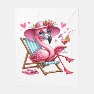 Niedlich Flamingo-Clipart Fleecedecke