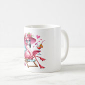 Niedlich Flamingo-Clipart Kaffeetasse (VorderseiteRechts)