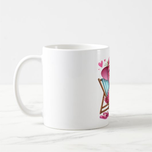 Niedlich Flamingo-Clipart Kaffeetasse (Links)