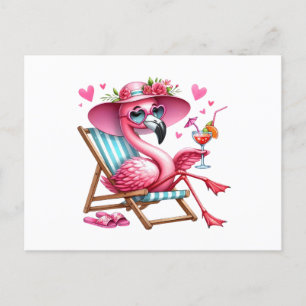 Niedlich Flamingo-Clipart Postkarte