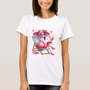 Niedlich Flamingo-Clipart T-Shirt