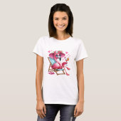 Niedlich Flamingo-Clipart T-Shirt (Vorne ganz)