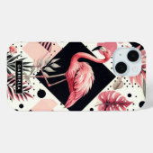 Niedlich Flamingo Geometric Case-Mate iPhone Hülle (Rückseite (Horizontal))