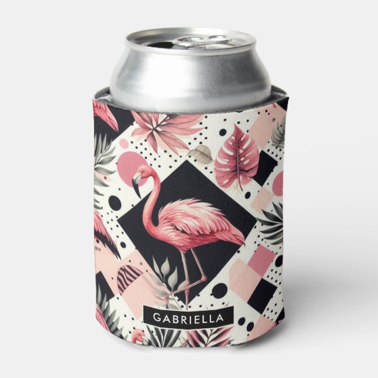 Niedlich Flamingo Geometric Dosenkühler (Kanne Vorderseite)