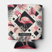 Niedlich Flamingo Geometric Dosenkühler (Rückseite)