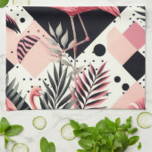 Niedlich Flamingo Geometric Geschirrtuch (Gefaltet)
