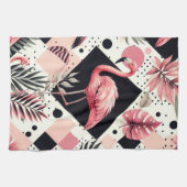Niedlich Flamingo Geometric Geschirrtuch (Horizontal)