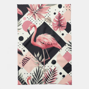 Niedlich Flamingo Geometric Geschirrtuch