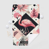 Niedlich Flamingo Geometric Golfhandtuch (Insitu)