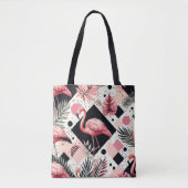 Niedlich Flamingo Geometric Tasche (Vorderseite)