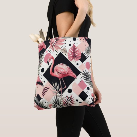 Niedlich Flamingo Geometric Tasche (Von Nahem)