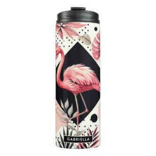 Niedlich Flamingo Geometric Thermosbecher