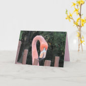 Niedlich Flamingo Grußkarte Karte (Gelbe Blume)