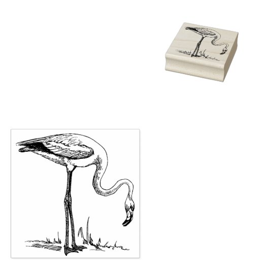 Niedlich Flamingo Gummistempel (Stempel)
