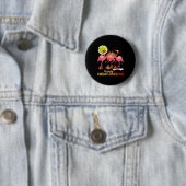 Niedlich Flamingo Hallo Thanksmas Happy Halloween  Button (Beispiel)
