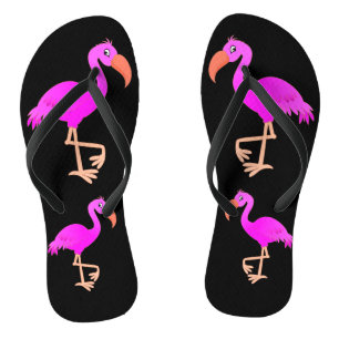 Niedlich Flamingo - Happy - Badesandalen