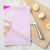 Niedlich Flamingo - Happy Geschirrtuch (Viertel Falte)