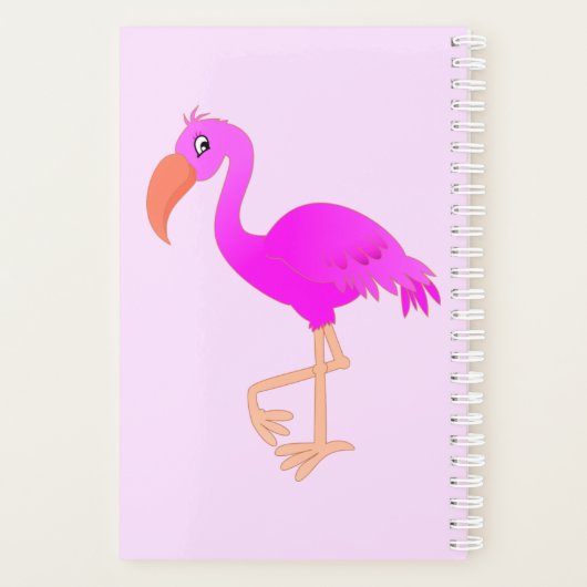 Niedlich Flamingo - Happy Planer (Rückseite)