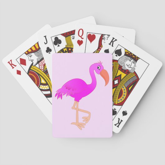 Niedlich Flamingo - Happy Spielkarten (Rückseite)