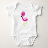 Niedlich Flamingo, Kleiner Flamingo, rosa Flamingo Baby Strampler (Vorderseite)