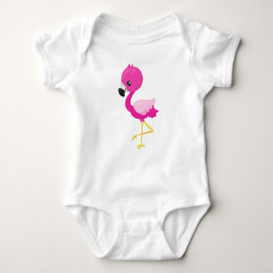 Niedlich Flamingo, Kleiner Flamingo, rosa Flamingo Baby Strampler