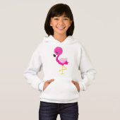 Niedlich Flamingo, Kleiner Flamingo, rosa Flamingo Hoodie (Vorne ganz)