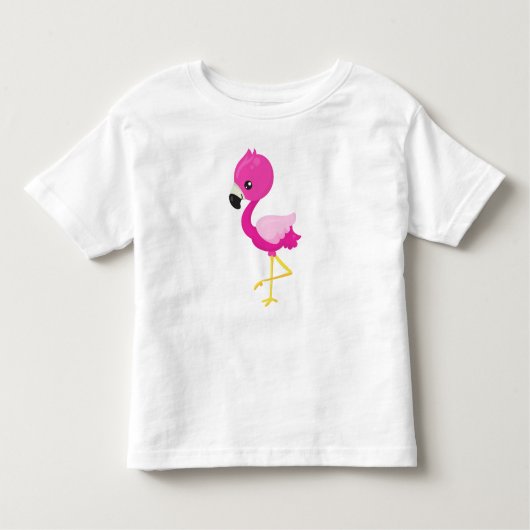 Niedlich Flamingo, Kleiner Flamingo, rosa Flamingo Kleinkind T-shirt (Vorderseite)