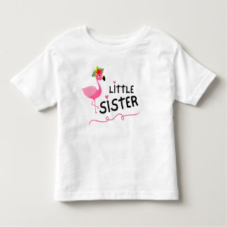 Niedlich Flamingo Little Sister Kleinkind T-shirt