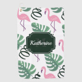 Niedlich Flamingo Muster Golfhandtuch (Vorderseite)