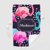 Niedlich Flamingo Muster Golfhandtuch (Insitu)