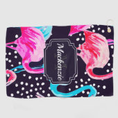 Niedlich Flamingo Muster Golfhandtuch (Horizontal)