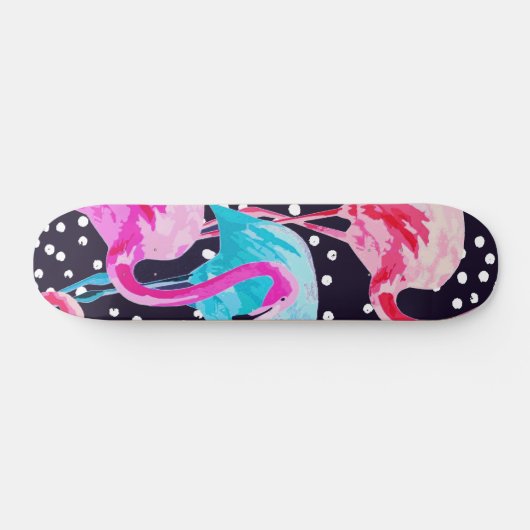 Niedlich Flamingo Muster Skateboard (Horizontal)