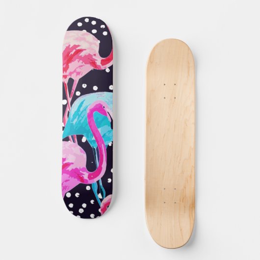Niedlich Flamingo Muster Skateboard (Vorderseite)