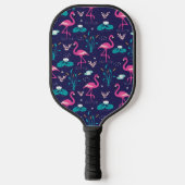 Niedlich Flamingo Nahtloses Muster Pickleball Schläger (Vorderseite)
