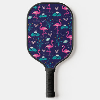 Niedlich Flamingo Nahtloses Muster Pickleball Schläger