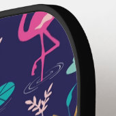 Niedlich Flamingo Nahtloses Muster Pickleball Schläger (Linke Seite)
