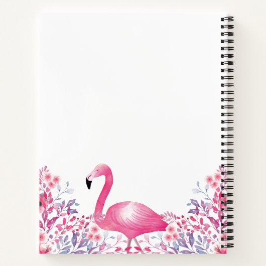 Niedlich Flamingo-Notebook Notizblock (Rückseite)