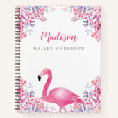Niedlich Flamingo-Notebook Notizblock (Vorderseite)