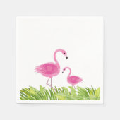 Niedlich Flamingo Party Napkins Serviette (Vorderseite)