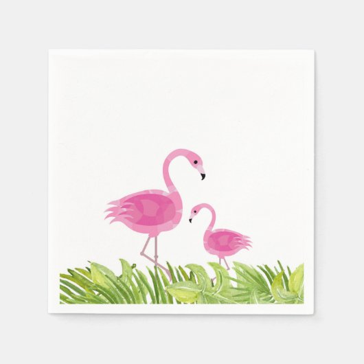 Niedlich Flamingo Party Napkins Serviette (Vorderseite)