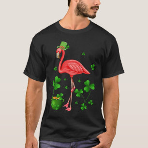 Niedlich Flamingo St Patrick's Day Leprechaun Hat T-Shirt