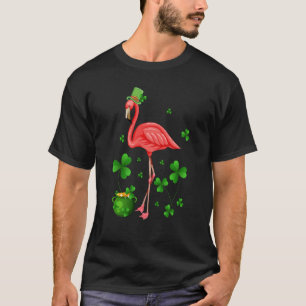 Niedlich Flamingo St Patrick's Day Leprechaun Hat T-Shirt