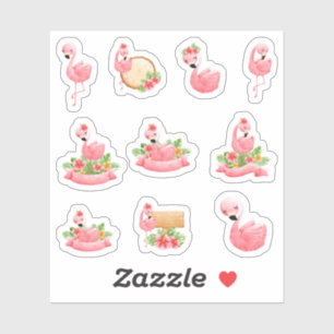 Niedlich Flamingo Stickers Aufkleber
