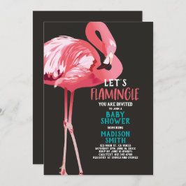 Niedlich Flamingo Tropical Let's Flamingle Baby Sh Einladung