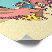 Niedlich Flamingo Tropical Vacation | Zeit zum Ent Poster (Ecke)